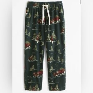 Abercrombie & Fitch Budweiser Graphic Flannel Sleep Pant Size Large